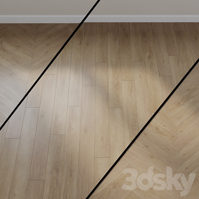 Laminate Haro Tritty 100 Loft 4V Silent CT 538743 Veneto Oak Cream 3DSMax File - thumbnail 1