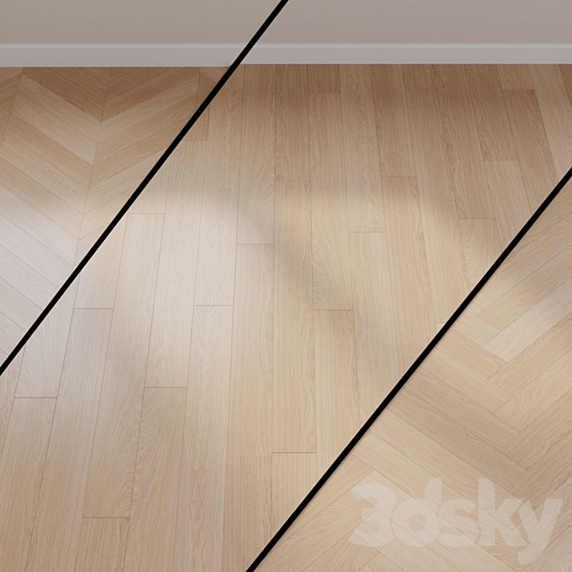 Laminate Quick-step White Oak Board Lacquer Impressive collection IM3105 3ds Max - thumbnail 1