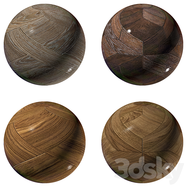 Modular Parquet Oak Natural 3DS Max Model - thumbnail 2