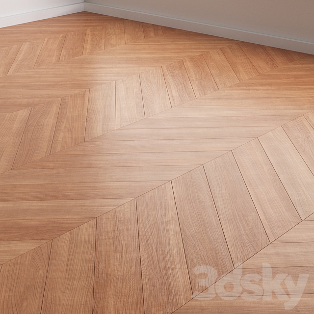 Oak Flooring 4 colors 5 installation styles 09 3DS Max Model - thumbnail 5