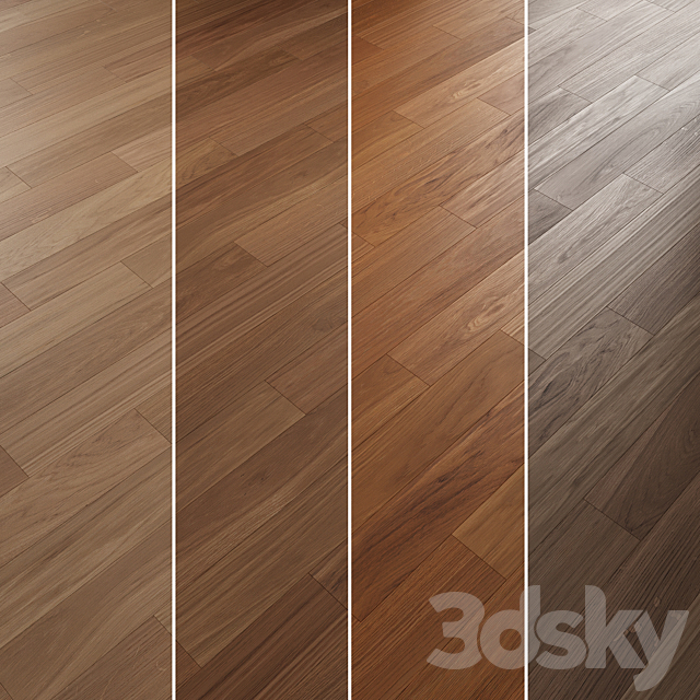 Oak Flooring Set 001 3DS Max Model - thumbnail 3