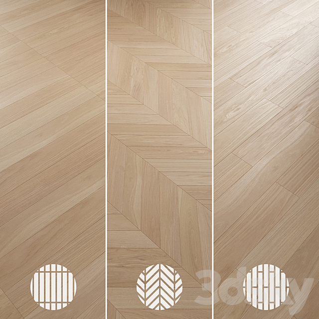 Oak Flooring Set 001 3DS Max Model - thumbnail 5