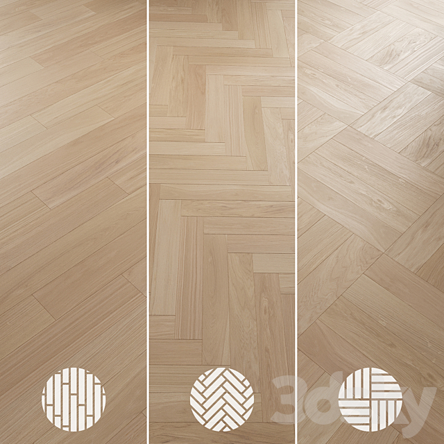 Oak Flooring Set 001 3DS Max Model - thumbnail 6