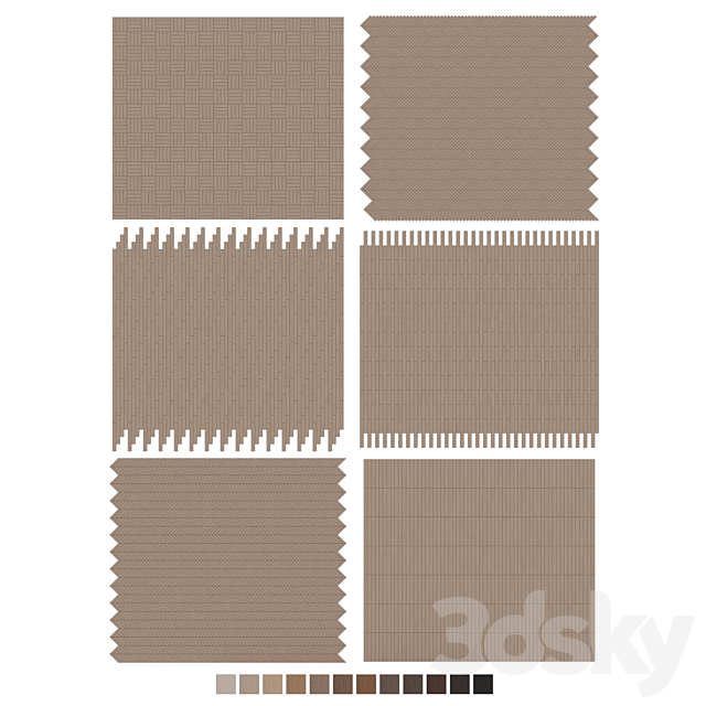 Oak Flooring Set 013 3DS Max Model - thumbnail 7