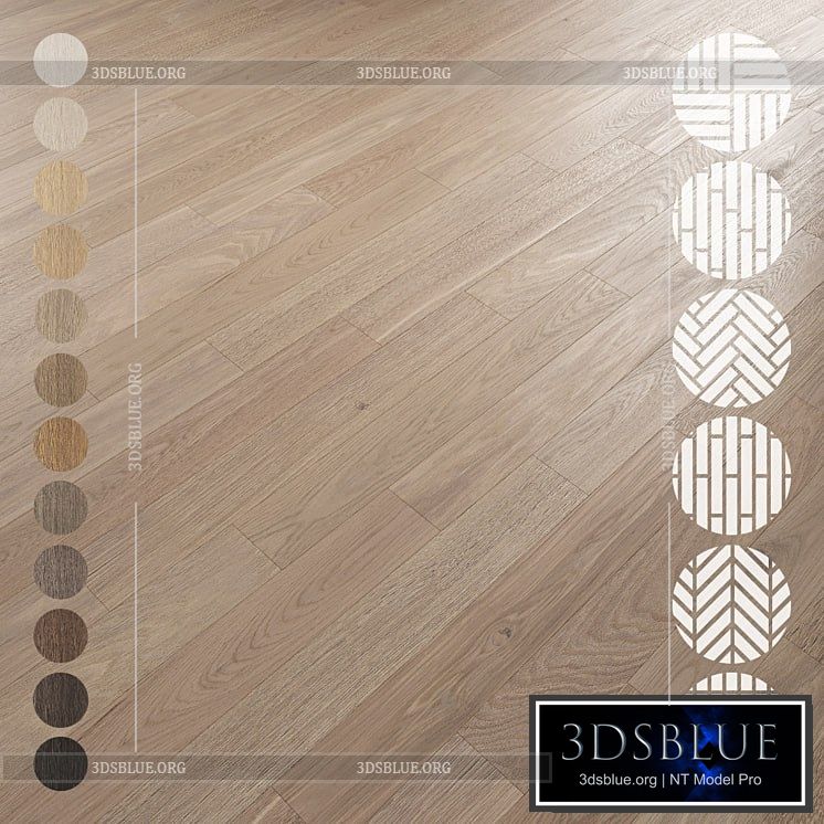 Oak Flooring Set 022 3DS Max - thumbnail 3