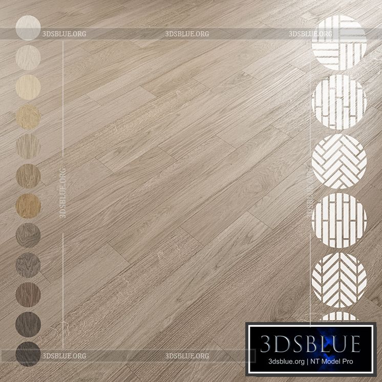 Oak Flooring Set 031 3DS Max - thumbnail 3