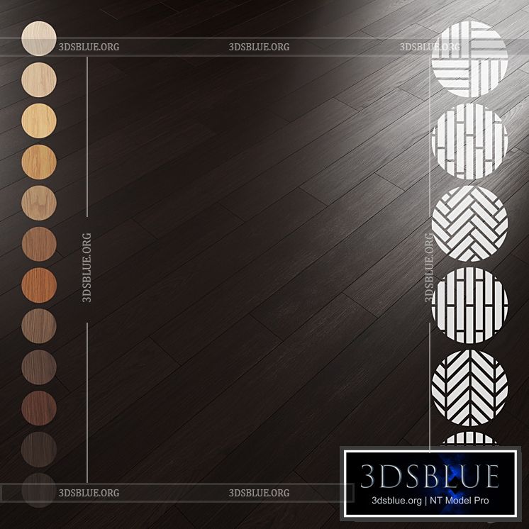 Oak Flooring Set 033 3DS Max - thumbnail 3