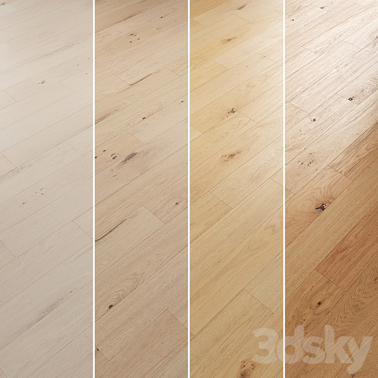 Oak Flooring Set 043 3DS Max Model - thumbnail 2