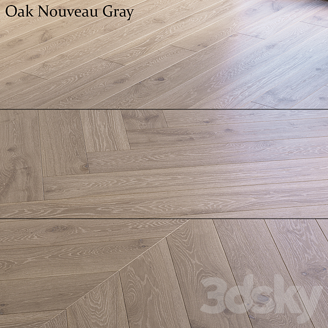 Oak Nouveau Gray 3ds Max - thumbnail 1