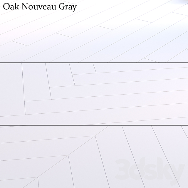 Oak Nouveau Gray 3ds Max - thumbnail 2