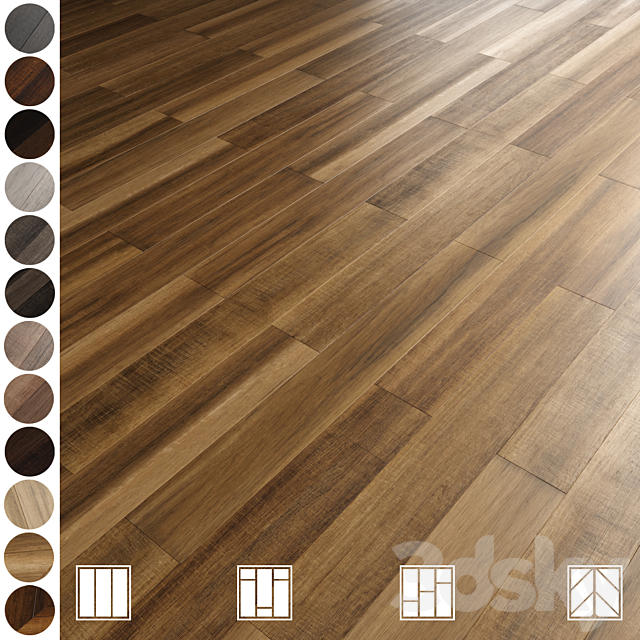 Oak parquet 12 colors 015 3DSMax File - thumbnail 1