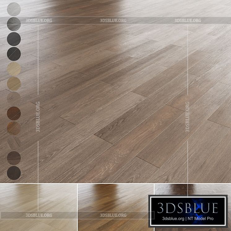 Oak parquet 12 colors. 3DS Max - thumbnail 3