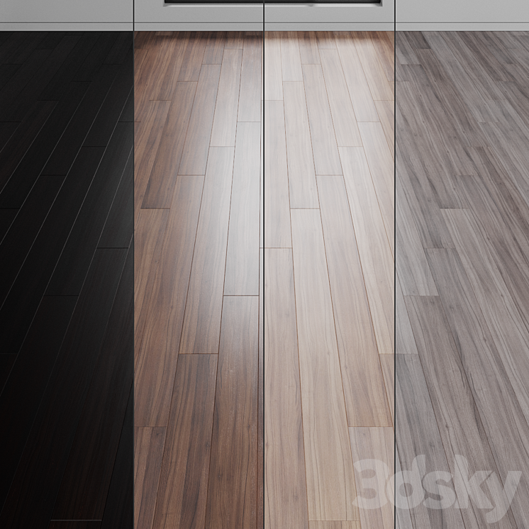 Oak parquet board 04 (wood floor set) 3DS Max Model - thumbnail 1