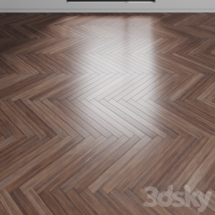 Oak parquet board 04 (wood floor set) 3DS Max Model - thumbnail 2