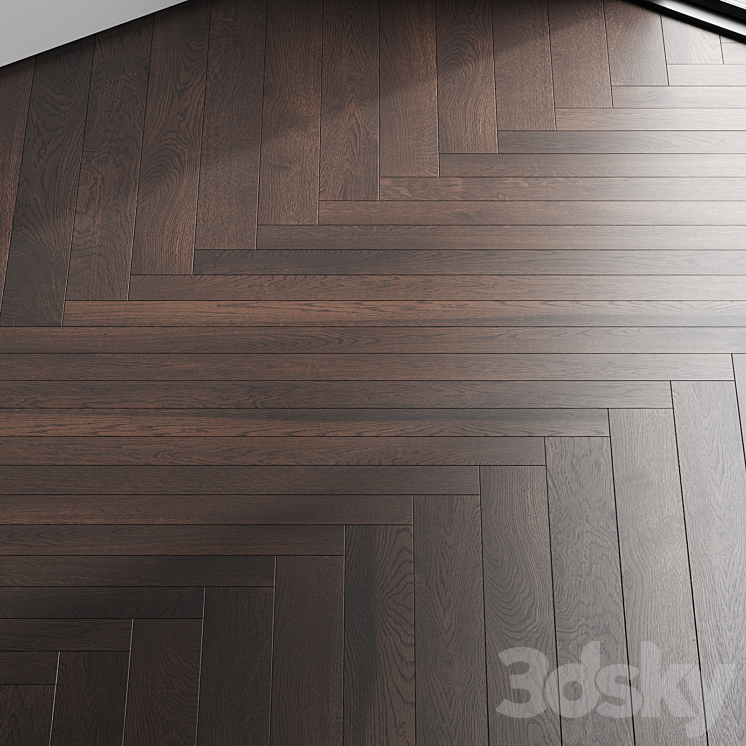 Oak parquet board 14 3DS Max Model - thumbnail 2