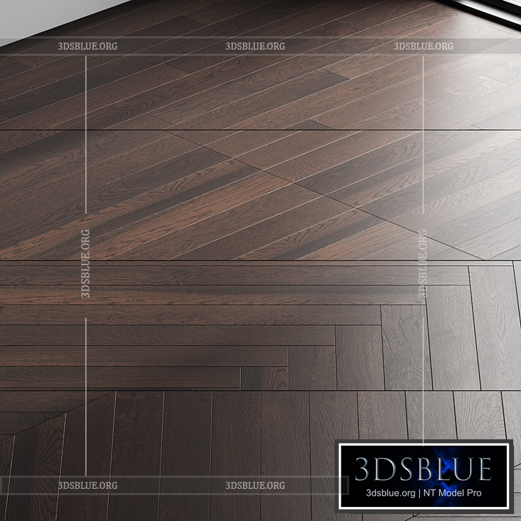 Oak parquet board 14 3DS Max - thumbnail 3