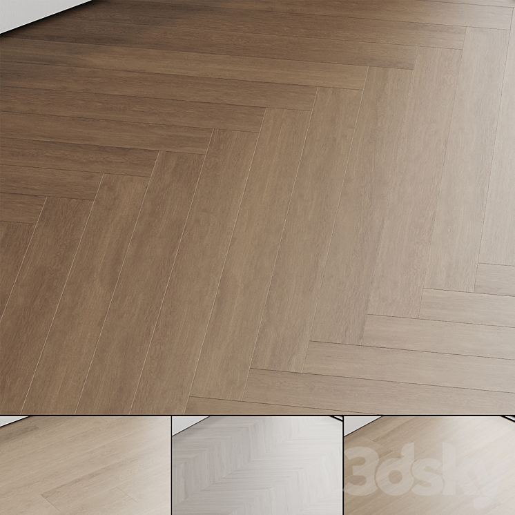 Oak parquet board 20 3DS Max Model - thumbnail 1