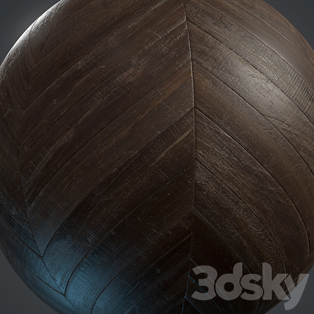 Old chevron Parquet – PBR textures 3ds Max - thumbnail 3