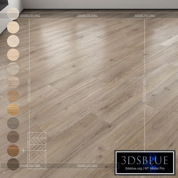 Parquet 12 colors Linear herringbone chevron setmulti1 3DS Max - thumbnail 3