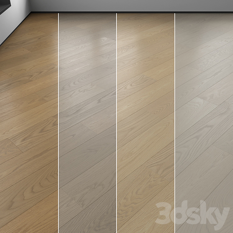 Parquet 12 colors Linear herringbone chevron setmulti2 3DS Max - thumbnail 2