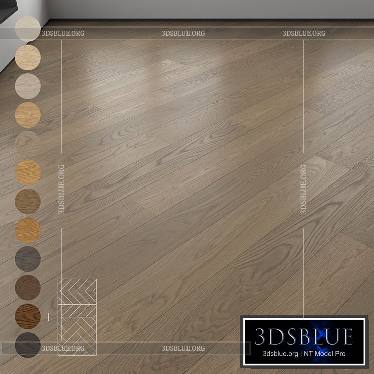 Parquet 12 colors Linear herringbone chevron setmulti2 3DS Max - thumbnail 3