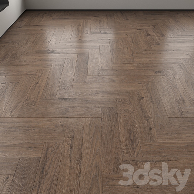 Parquet 12 colors Linear herringbone chevron setmulti9 3DS Max Model - thumbnail 5