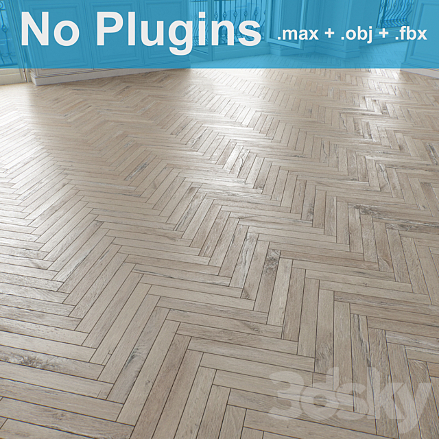 Parquet 3-4-8 3DS Max Model - thumbnail 2