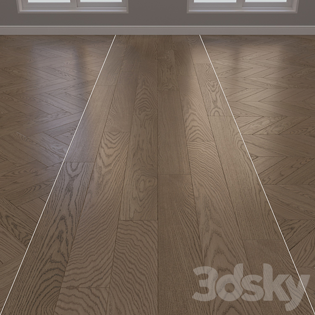 Parquet board Craft Christmas tree chevron and linear 10 3ds Max - thumbnail 1