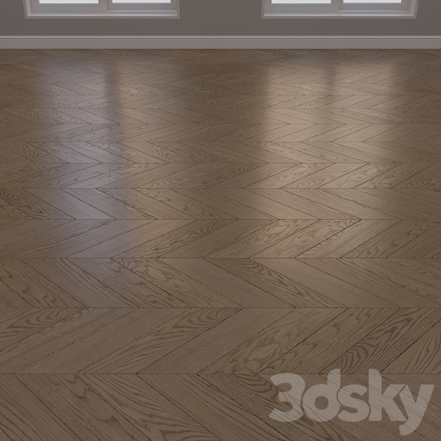 Parquet board Craft Christmas tree chevron and linear 10 3ds Max - thumbnail 3