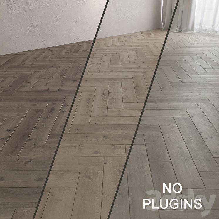 Parquet board French fir tree 3DS Max - thumbnail 1