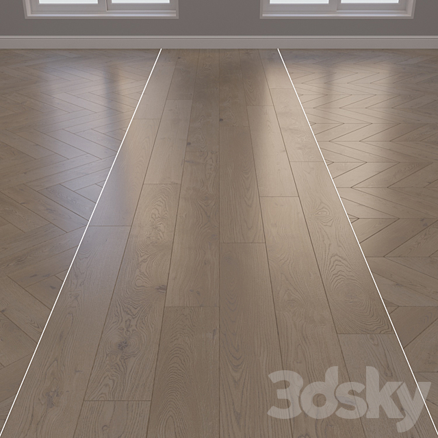 Parquet board Kraft herringbone chevron and linear layout 17 3ds Max - thumbnail 1