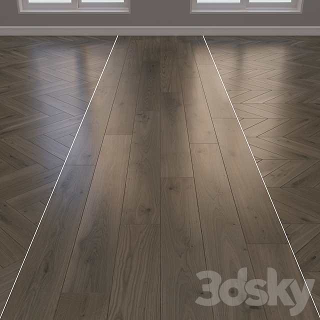 Parquet board Kraft layout herringbone chevron and linear 15 3ds Max - thumbnail 1