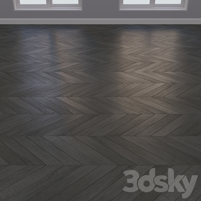 Parquet board Kraft Oak layout Christmas tree chevron and linear 3 3DS Max Model - thumbnail 3