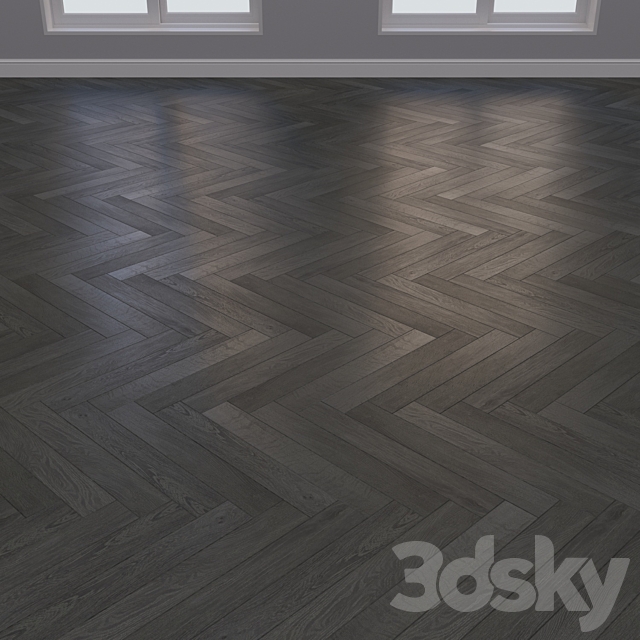 Parquet board Kraft Oak layout Christmas tree chevron and linear 3 3DS Max Model - thumbnail 4