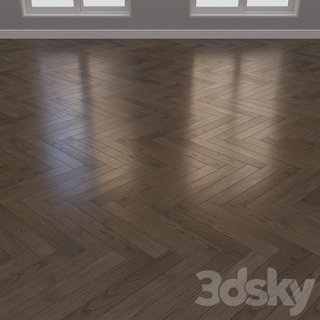 Parquet board Kraft Oak layout Christmas tree chevron and linear 4 3DS Max Model - thumbnail 4