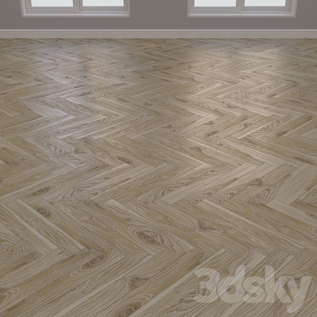 Parquet board Kraft Oak layout Christmas tree chevron and linear 9 3DS Max Model - thumbnail 4