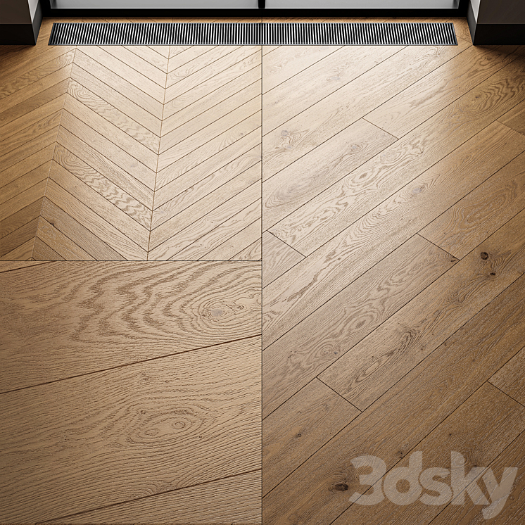 Parquet Eiche Salis natural oak 3DS Max Model - thumbnail 1