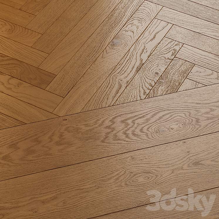 Parquet Eiche Salis natural oak 3DS Max Model - thumbnail 2