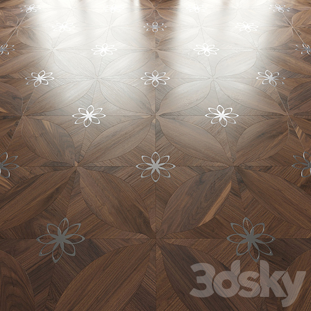 Parquet Foglie d’Oro Diamante Lux 3ds Max - thumbnail 1