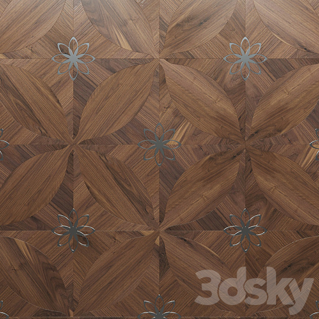 Parquet Foglie d’Oro Diamante Lux 3ds Max - thumbnail 2