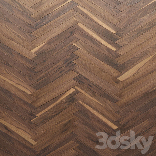 Parquet Foglie d’Oro herringbone 3ds Max - thumbnail 1