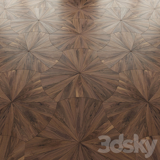 Parquet Foglie d’Oro Ventaglio 3ds Max - thumbnail 1