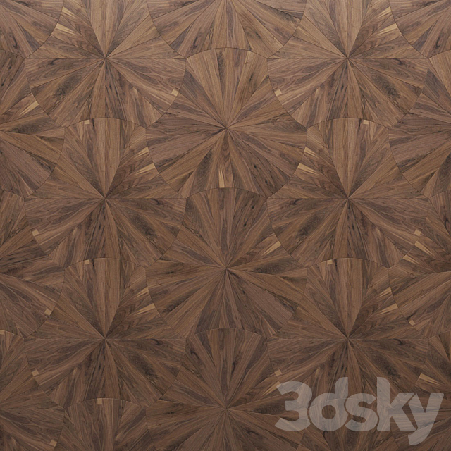 Parquet Foglie d’Oro Ventaglio 3ds Max - thumbnail 2