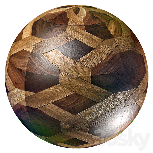 Parquet geometric pattern 3ds Max - thumbnail 2