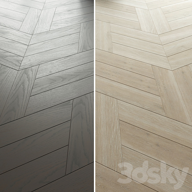 Parquet Luciano Zonta Chevron 3ds Max - thumbnail 1