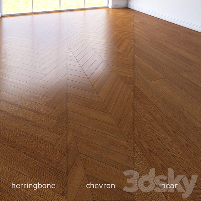 Parquet natural. Chevron. herringbone. straight. 3DSMax File - thumbnail 1