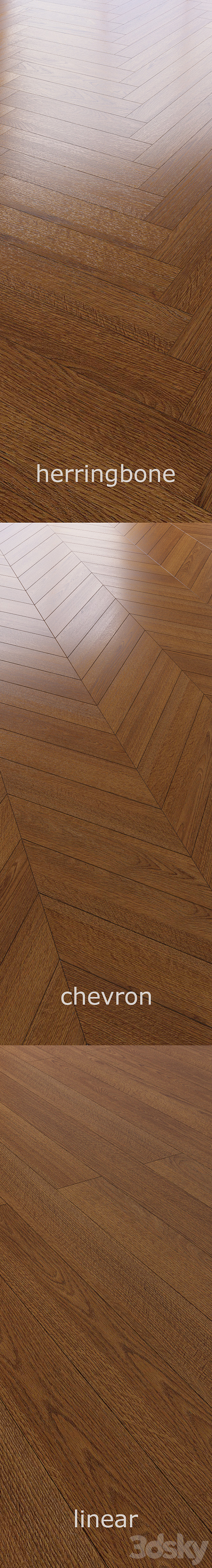 Parquet natural. Chevron. herringbone. straight. 3DSMax File - thumbnail 2