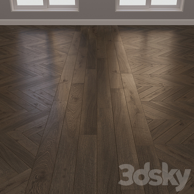 Parquet Oak 2 types layout herringbone chevron and linear setduo2 3ds Max - thumbnail 2