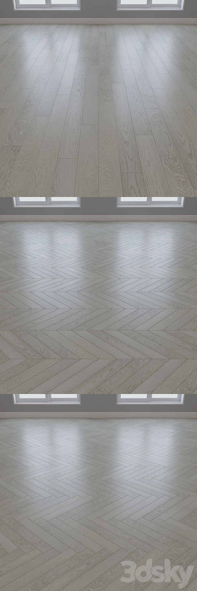 Parquet Oak 2 types layout herringbone chevron and linear setduo28 3ds Max - thumbnail 2