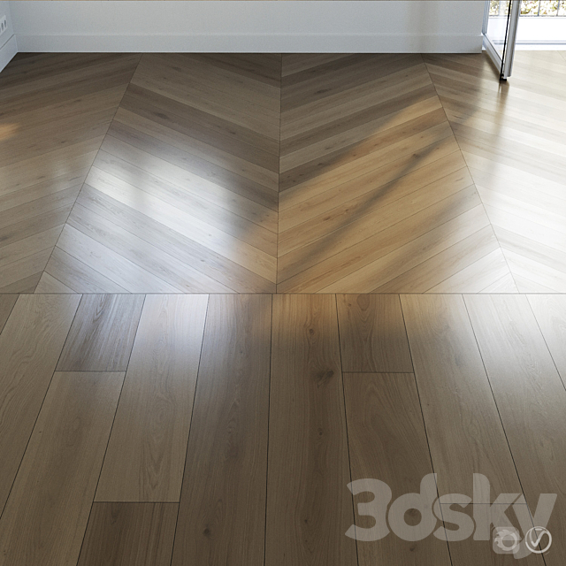 Parquet set 03 _ Natural Oak _ 2 types 3DSMax File - thumbnail 1